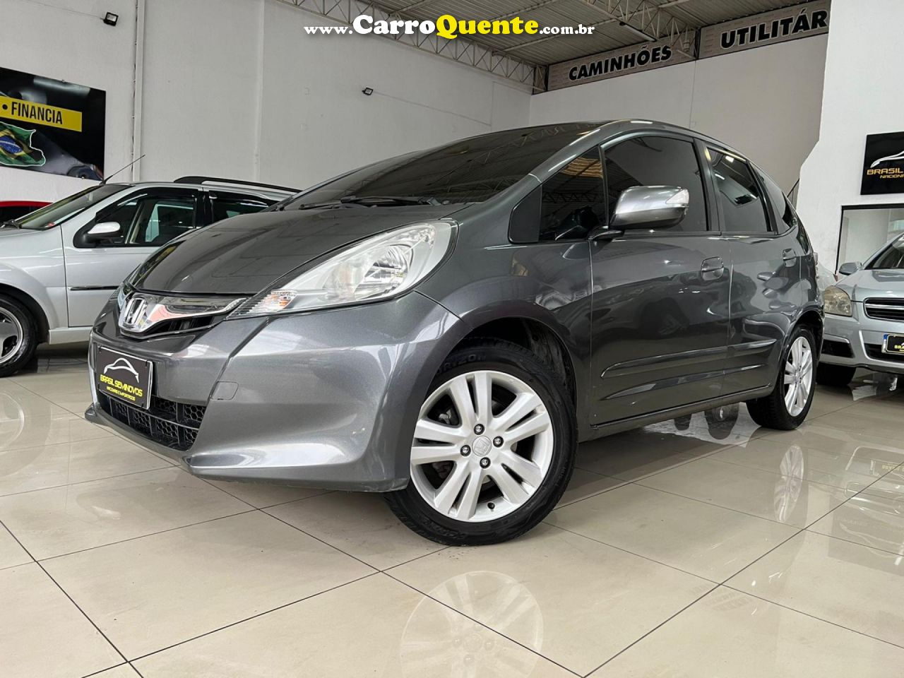 HONDA   FIT EX S 1.5 EX 1.5 FLEX 16V 5P MEC.   CINZA 2014 1.5 FLEX - Loja