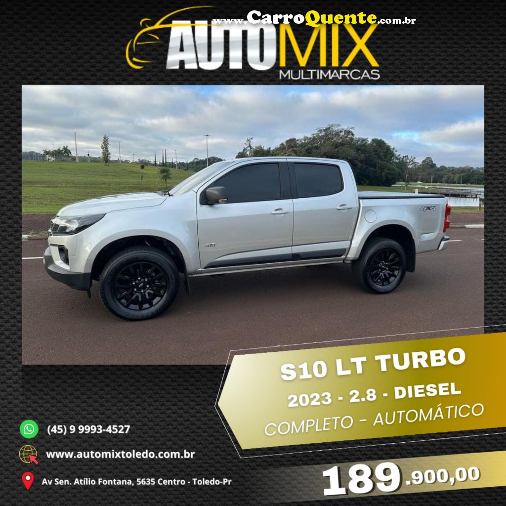 CHEVROLET   S10 PICK-UP LT 2.8 TDI 4X4 CD DIESEL AUT   PRATA 2023 2.8 DIESEL - Loja