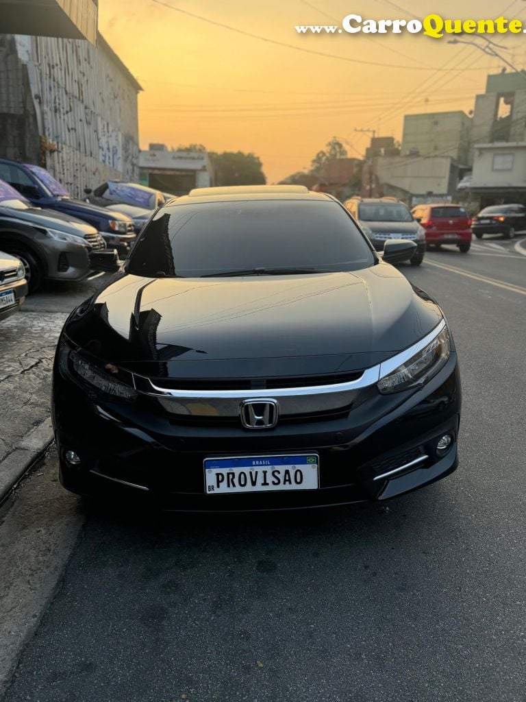 HONDA   CIVIC SEDAN TOURING 1.5 TURBO 16V AUT.4P   PRETO 2019 1.5 GASOLINA - Loja