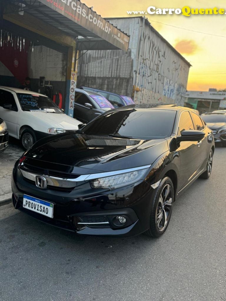 HONDA   CIVIC SEDAN TOURING 1.5 TURBO 16V AUT.4P   PRETO 2019 1.5 GASOLINA - Loja