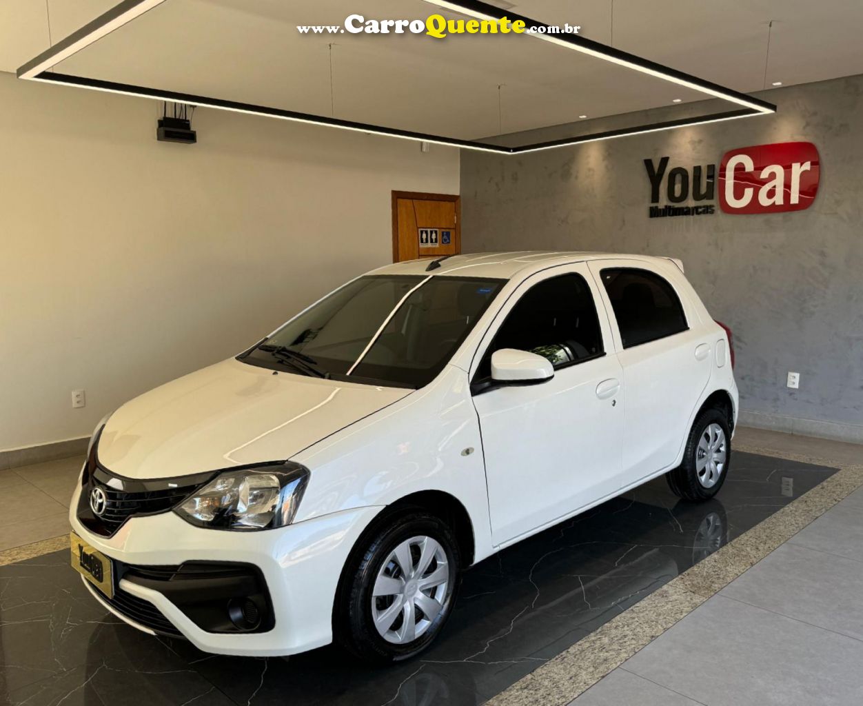 TOYOTA   ETIOS X 1.3 FLEX 16V 5P AUT.   BRANCO 2019 1.3 FLEX - Loja