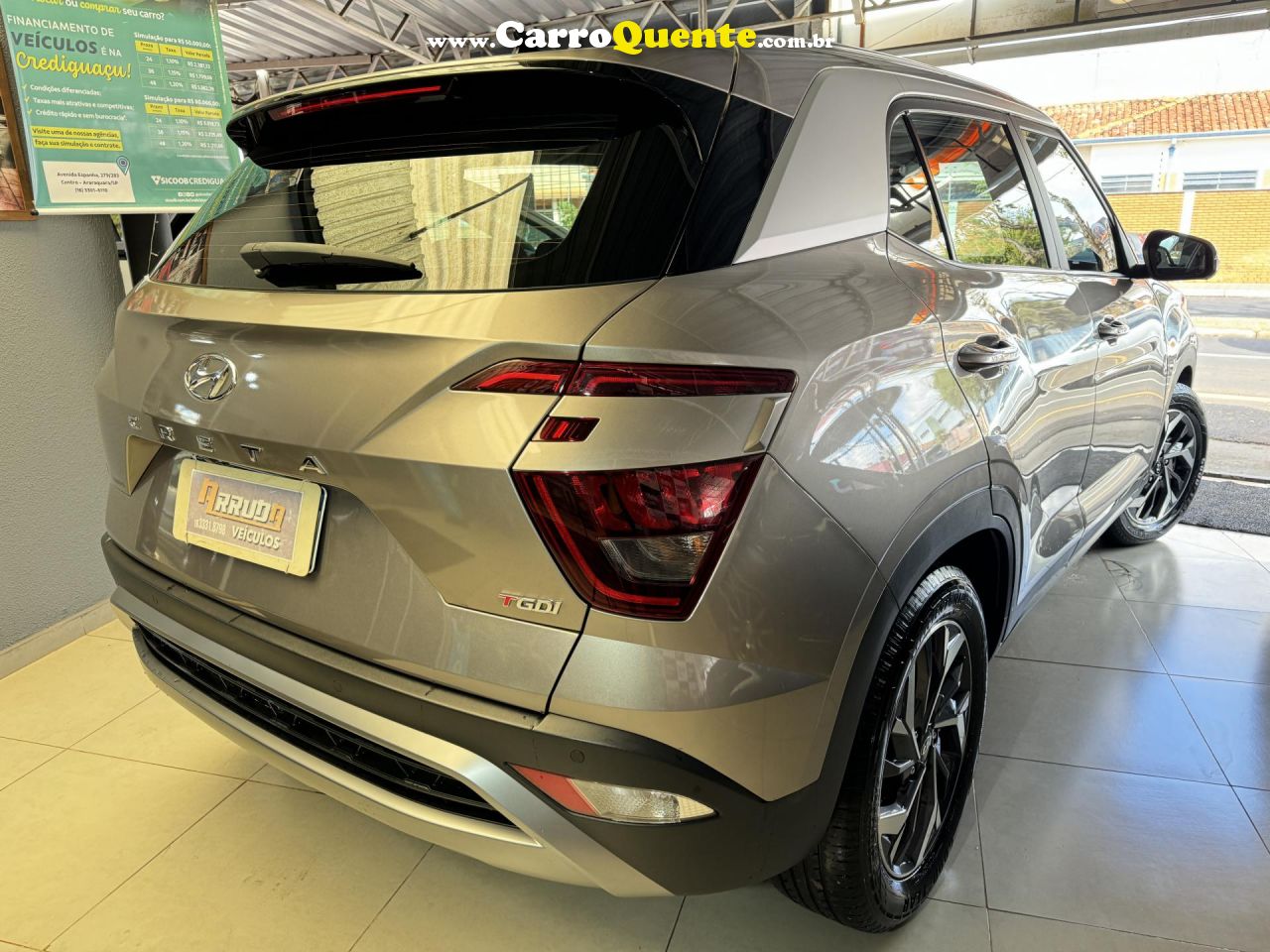 HYUNDAI   CRETA PLATINUM 1.0 TB 12V FLEX AUT.   PRATA 2022 1.0 FLEX - Loja