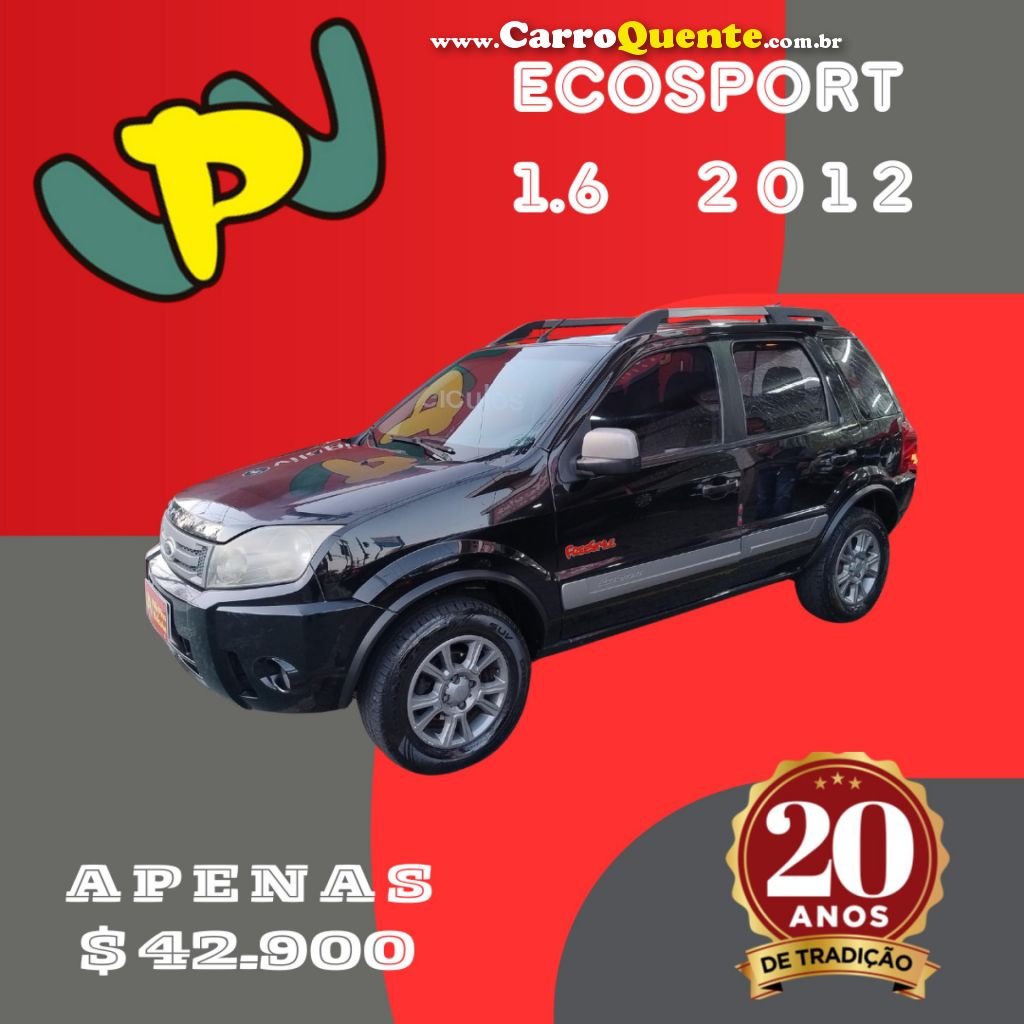 FORD   ECOSPORT FREESTYLE 1.6 16V FLEX 5P   PRETO 2012 1.6 FLEX - Loja