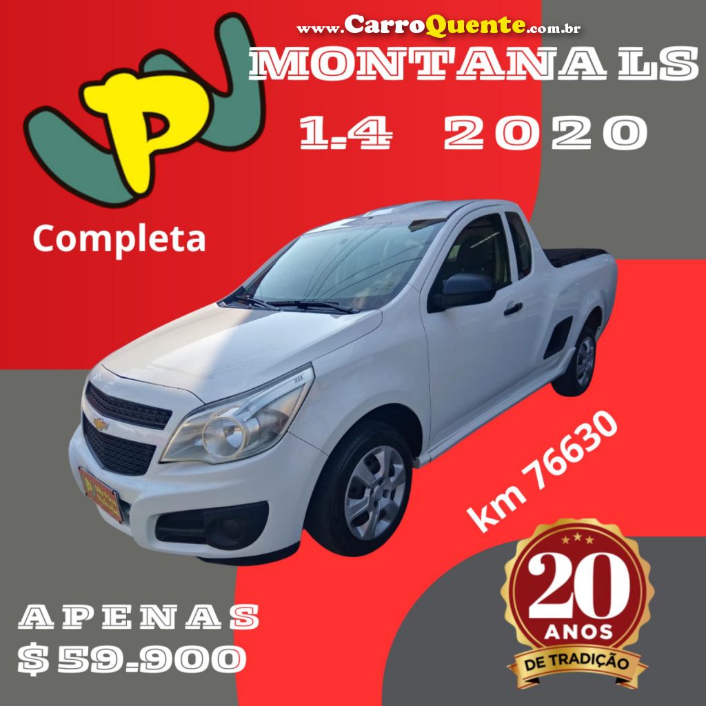 CHEVROLET   MONTANA LS 1.4 ECONOFLEX 8V 2P   BRANCO 2020 1.4 FLEX - Loja