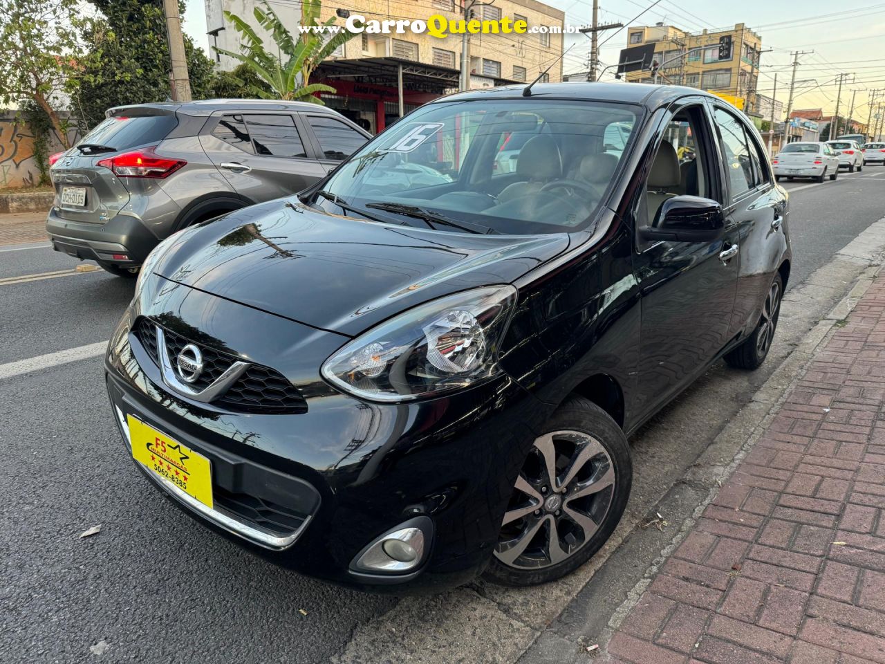 NISSAN   MARCH SL 1.6 16V FLEX FUEL 5P   PRETO 2016 1.6 FLEX - Loja