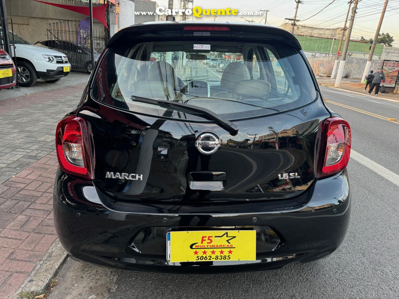 NISSAN   MARCH SL 1.6 16V FLEX FUEL 5P   PRETO 2016 1.6 FLEX - Loja