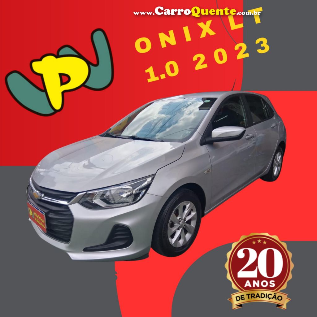 CHEVROLET   ONIX HATCH LT 1.0 12V FLEX 5P MEC.   PRATA 2023 1.0 FLEX - Loja