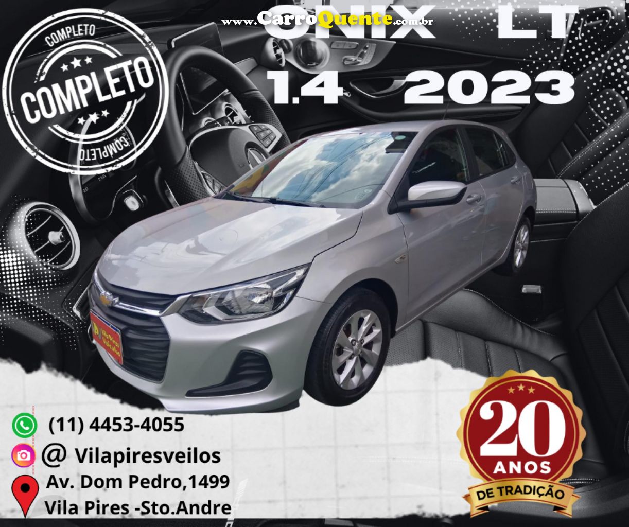 CHEVROLET   ONIX HATCH LT 1.0 12V FLEX 5P MEC.   PRATA 2023 1.0 FLEX - Loja