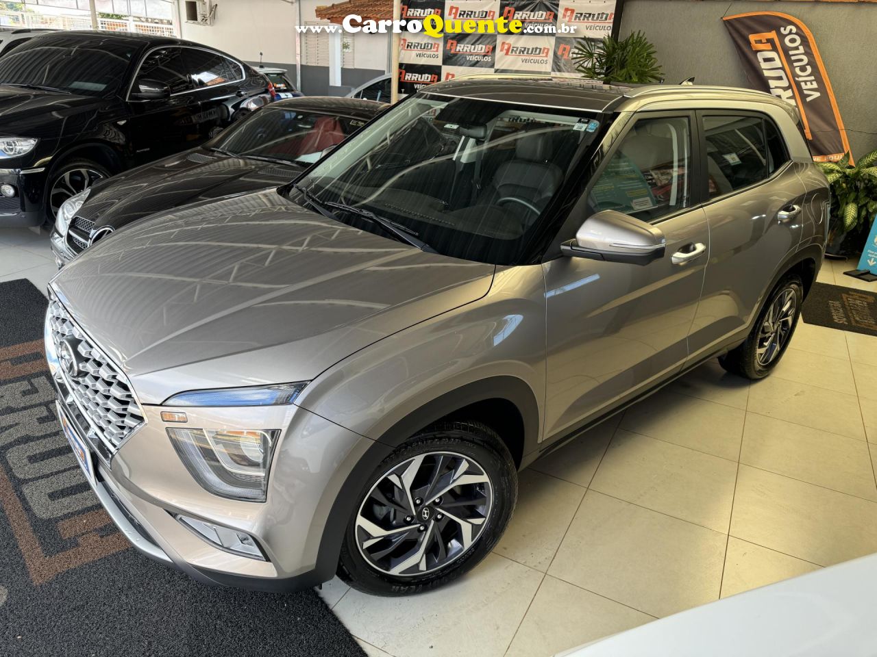 HYUNDAI   CRETA PLATINUM 1.0 TB 12V FLEX AUT.   PRATA 2022 1.0 FLEX - Loja