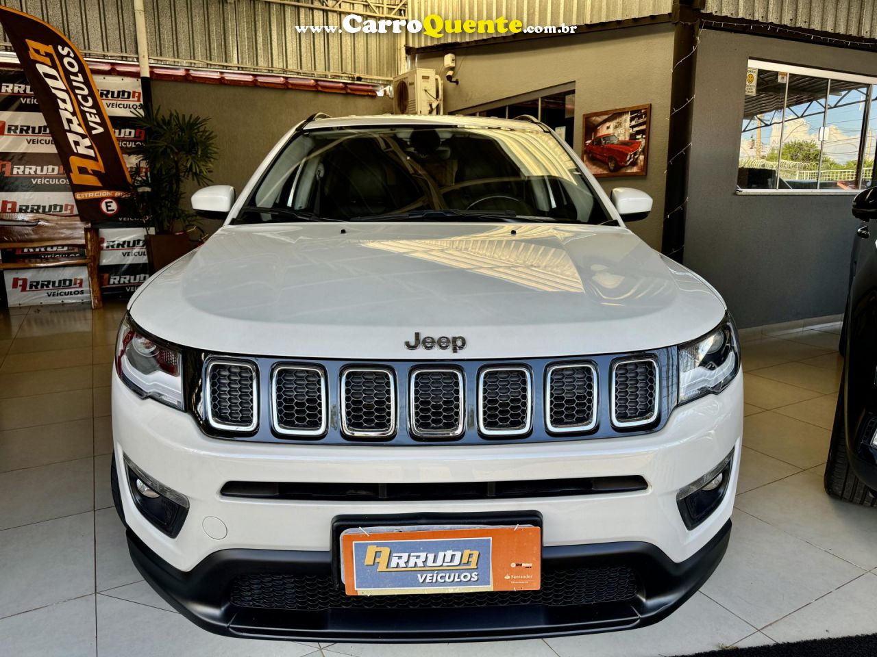 JEEP   COMPASS LONGITUDE 2.0 4X2 FLEX 16V AUT.   BRANCO 2018 2.0 FLEX - Loja