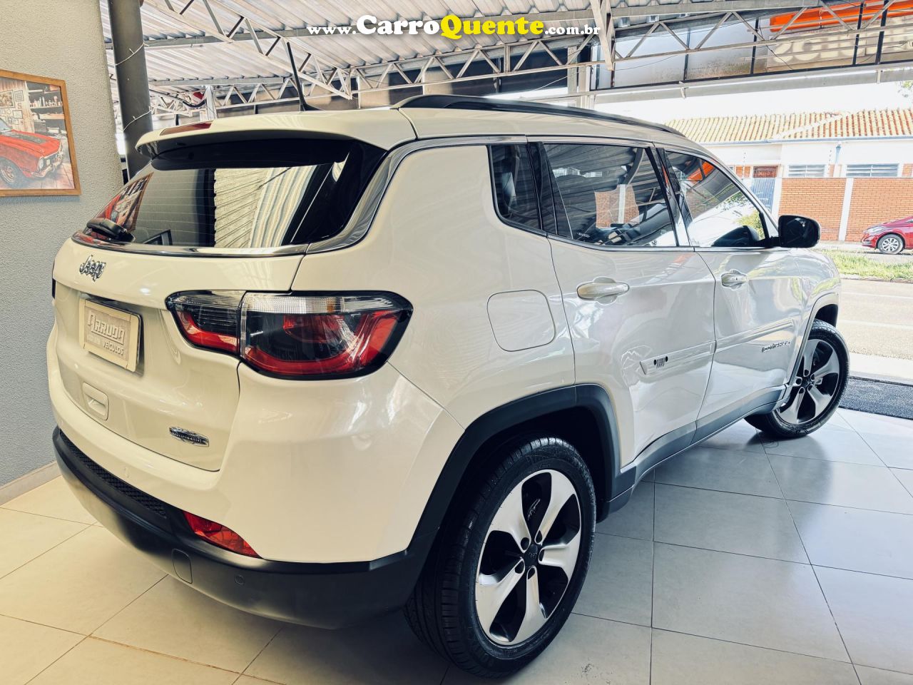 JEEP   COMPASS LONGITUDE 2.0 4X2 FLEX 16V AUT.   BRANCO 2018 2.0 FLEX - Loja