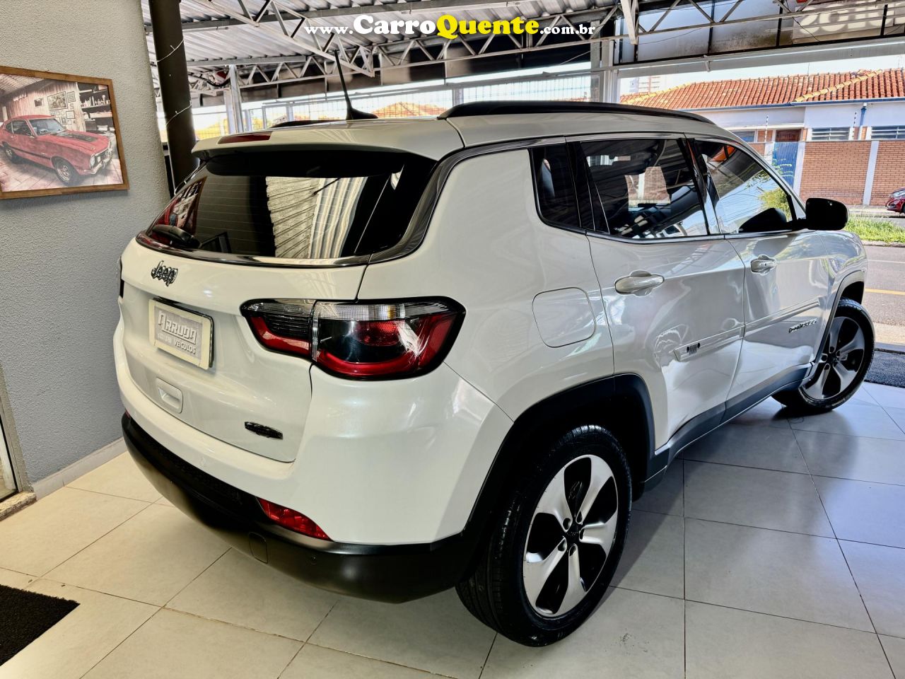 JEEP   COMPASS LONGITUDE 2.0 4X2 FLEX 16V AUT.   BRANCO 2018 2.0 FLEX - Loja