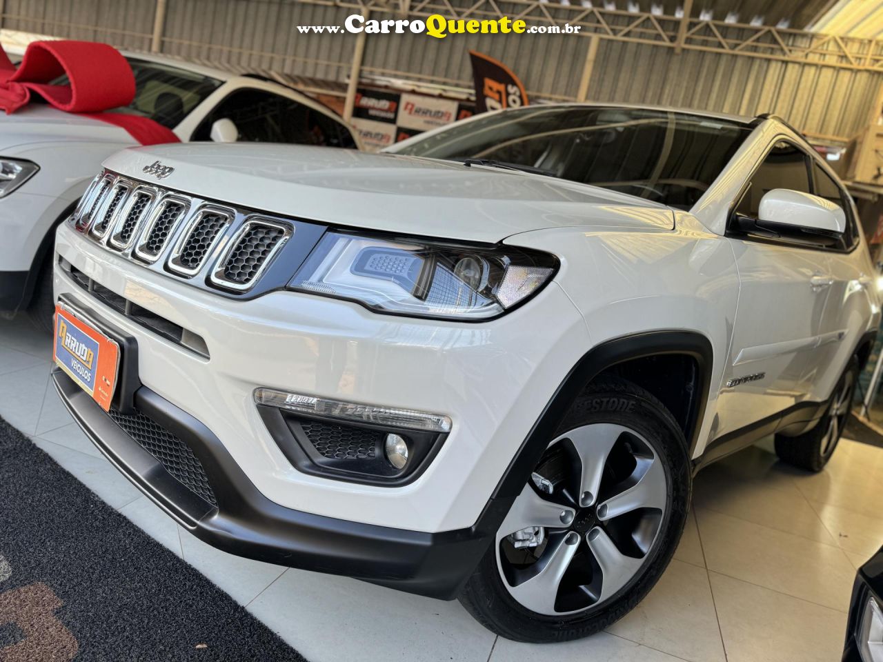 JEEP   COMPASS LONGITUDE 2.0 4X2 FLEX 16V AUT.   BRANCO 2018 2.0 FLEX - Loja