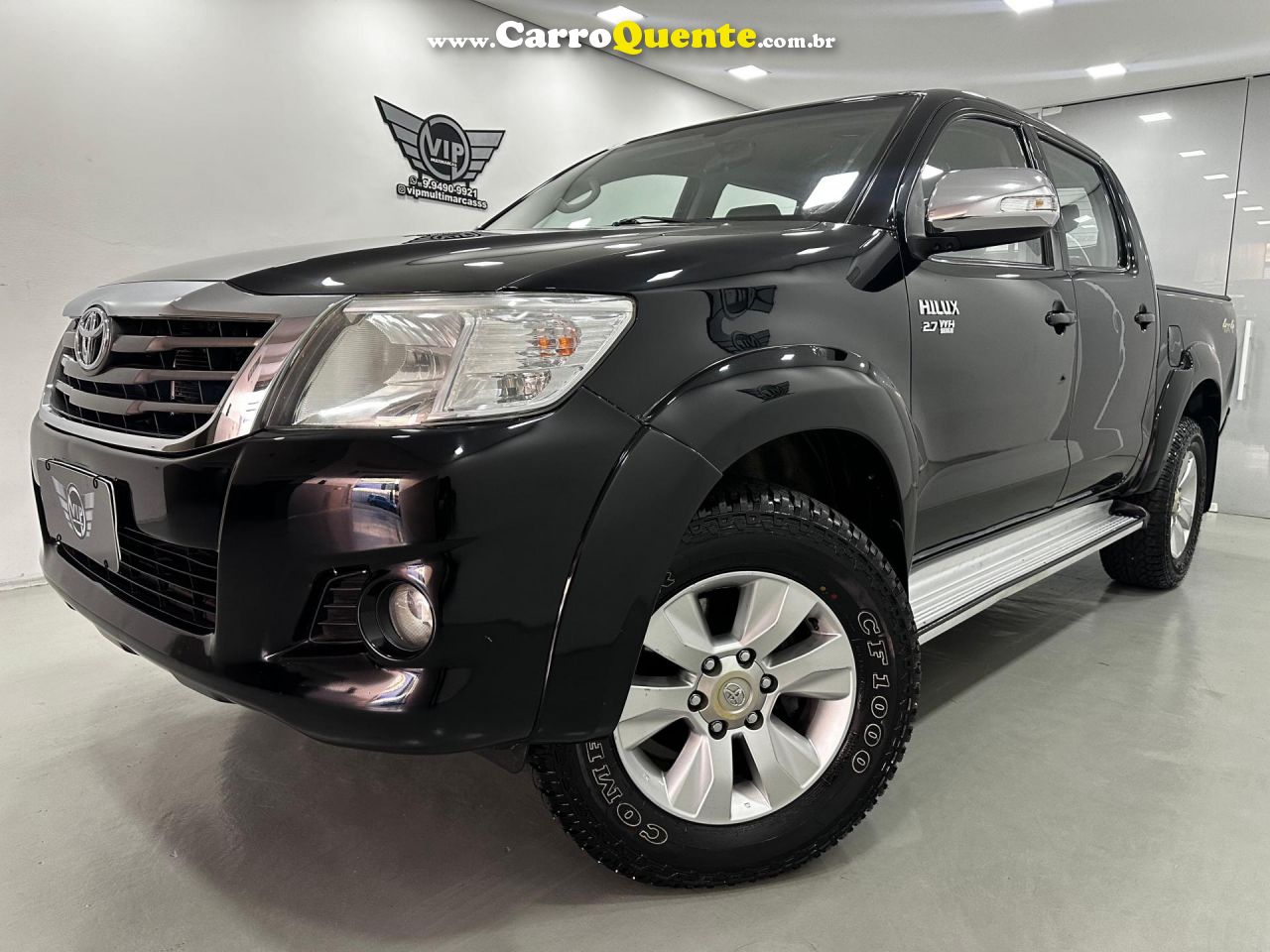 TOYOTA   HILUX CD SRV 4X4 2.7 FLEX 16V AUT.   PRETO 2015 2.7 FLEX - Loja