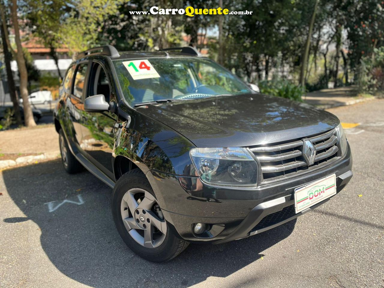 RENAULT   DUSTER TECHROAD 2.0 HI-FLEX 16V AUT.   PRETO 2014 2.0 GASOLINA - Loja