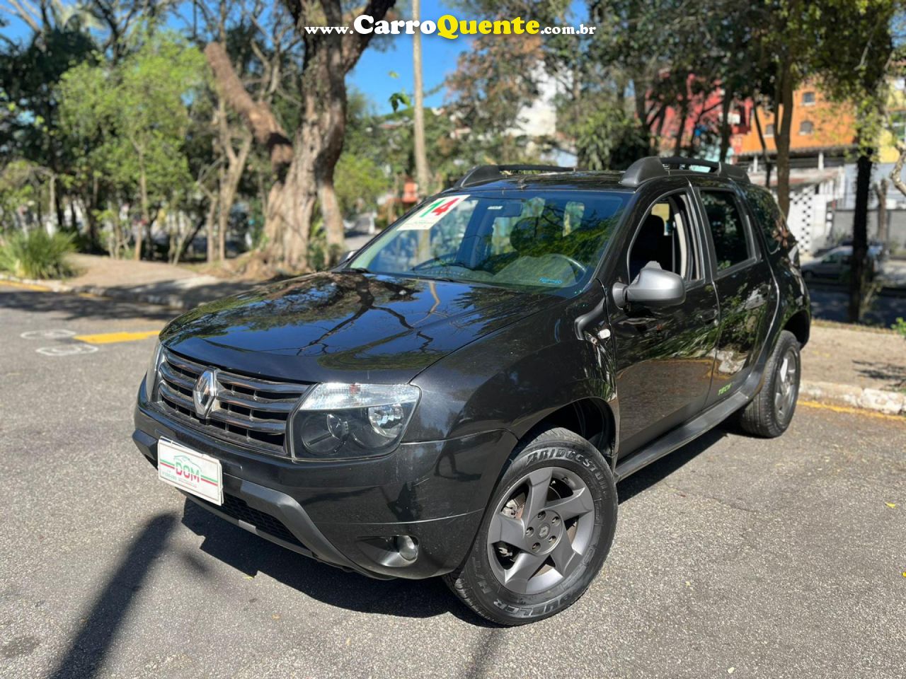 RENAULT   DUSTER TECHROAD 2.0 HI-FLEX 16V AUT.   PRETO 2014 2.0 GASOLINA - Loja