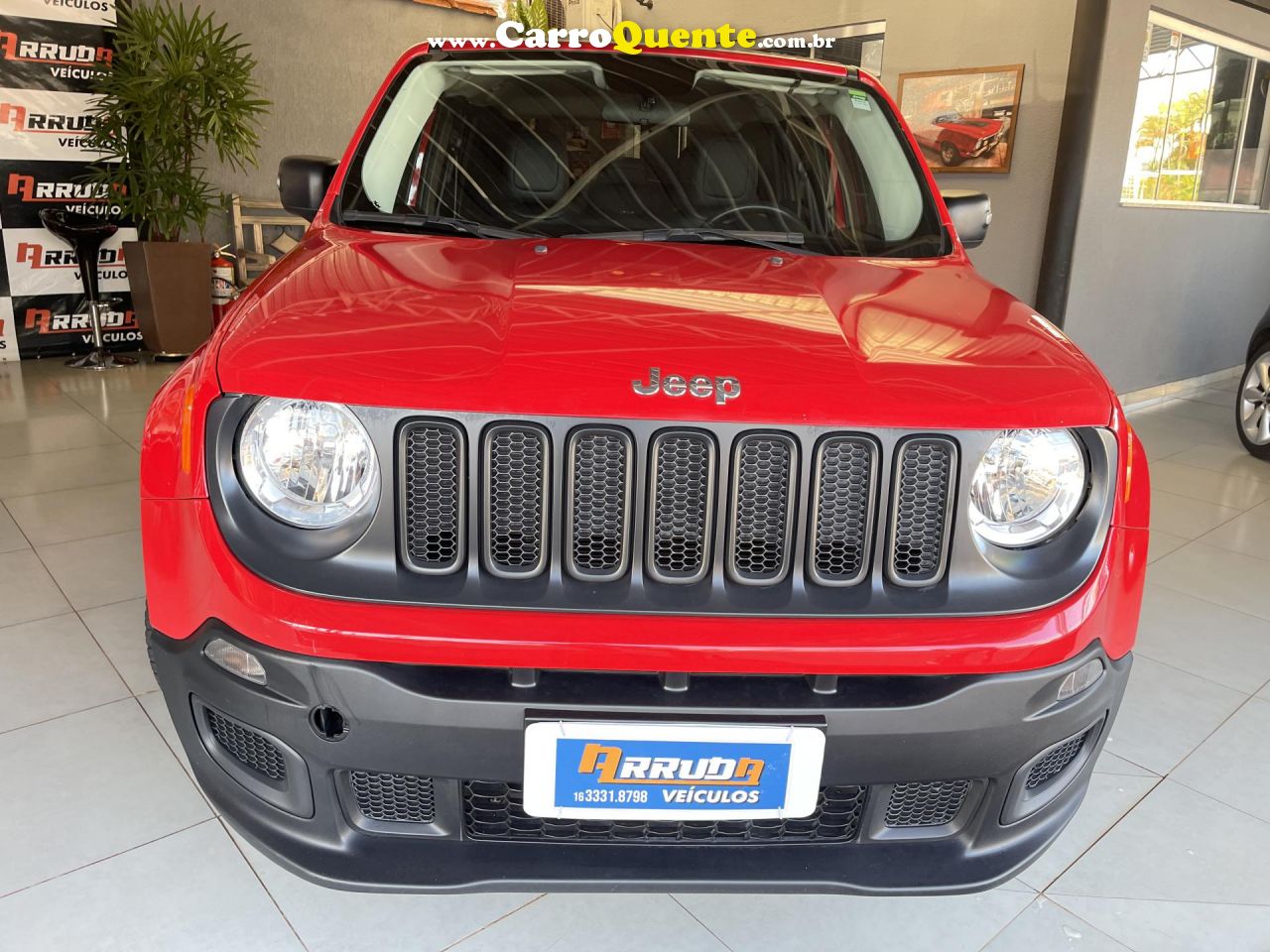 JEEP   RENEGADE1.8 4X2 FLEX 16V AUT.   VERMELHO 2018 1.8 FLEX - Loja