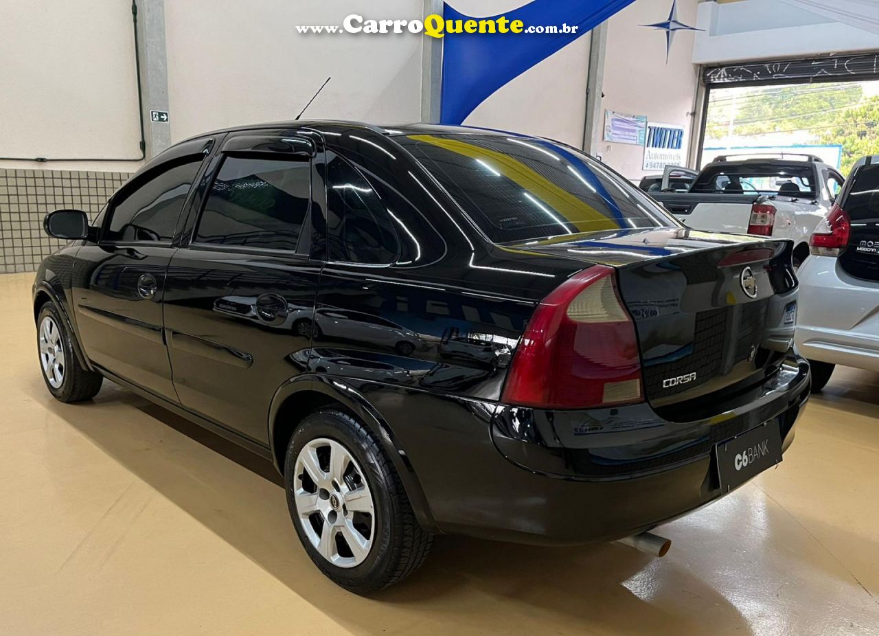 CHEVROLET   CORSA SED. PREMIUM 1.4 8V ECONOFLEX 4P   PRETO 2009 1.4 GASOLINA - Loja