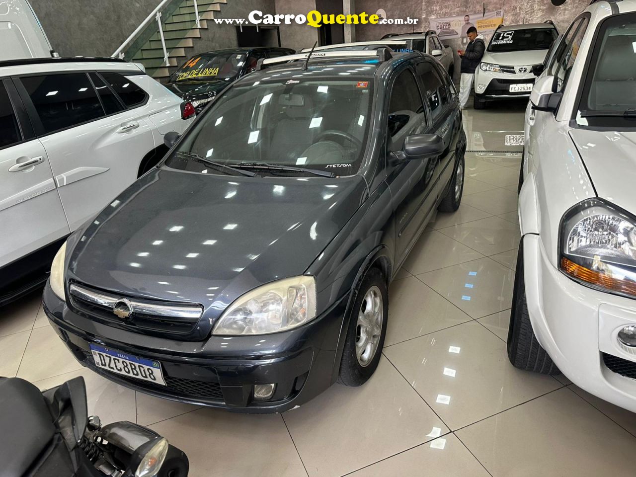 CHEVROLET   CORSA HAT. MAXX 1.0 1.0 FLEXPOWER 8V 5P   CINZA 2008 1.0 FLEX - Loja