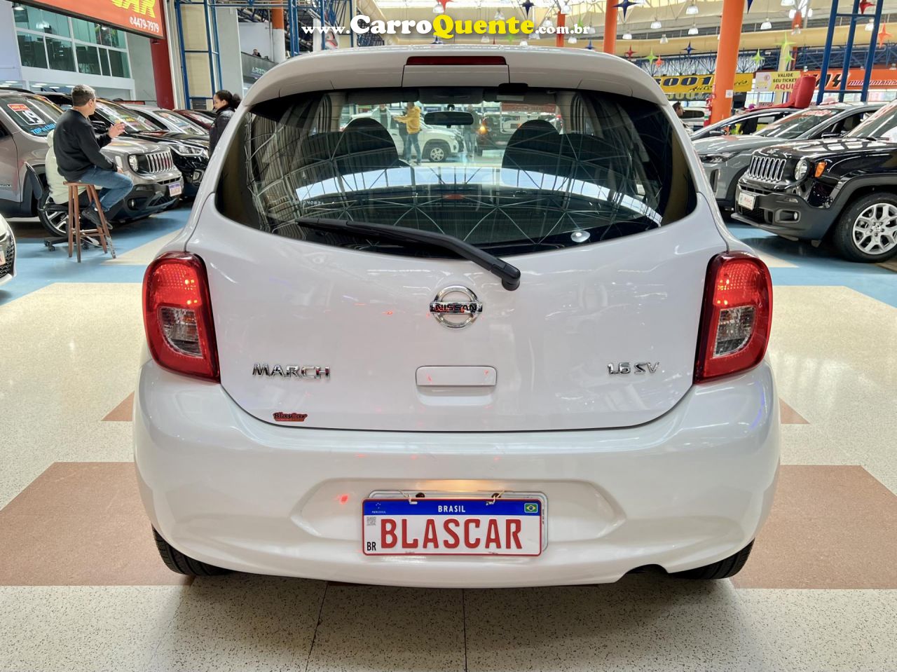 NISSAN   MARCH SV 1.6 16V FLEX FUEL   BRANCO 2015 1.6 FLEX - Loja