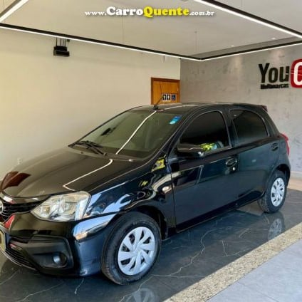 TOYOTA   ETIOS X 1.3 FLEX 16V 5P MEC.   PRETO 2018 1.3 FLEX