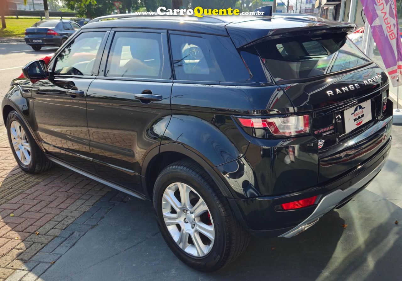 LAND ROVER   RANGE R.EVOQUE SI4 SE 2.0 AUT.5PFLEX   PRETO 2017 2.0 GASOLINA - Loja