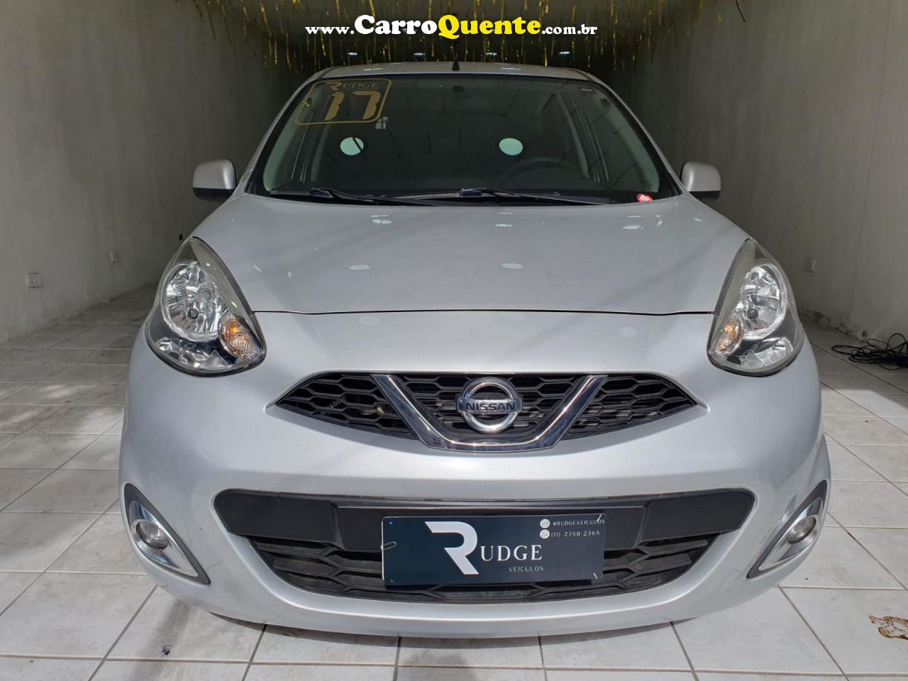 NISSAN   MARCH S 1.6 16V FLEXSTART 5P   PRATA 2017 1.6 GASOLINA - Loja