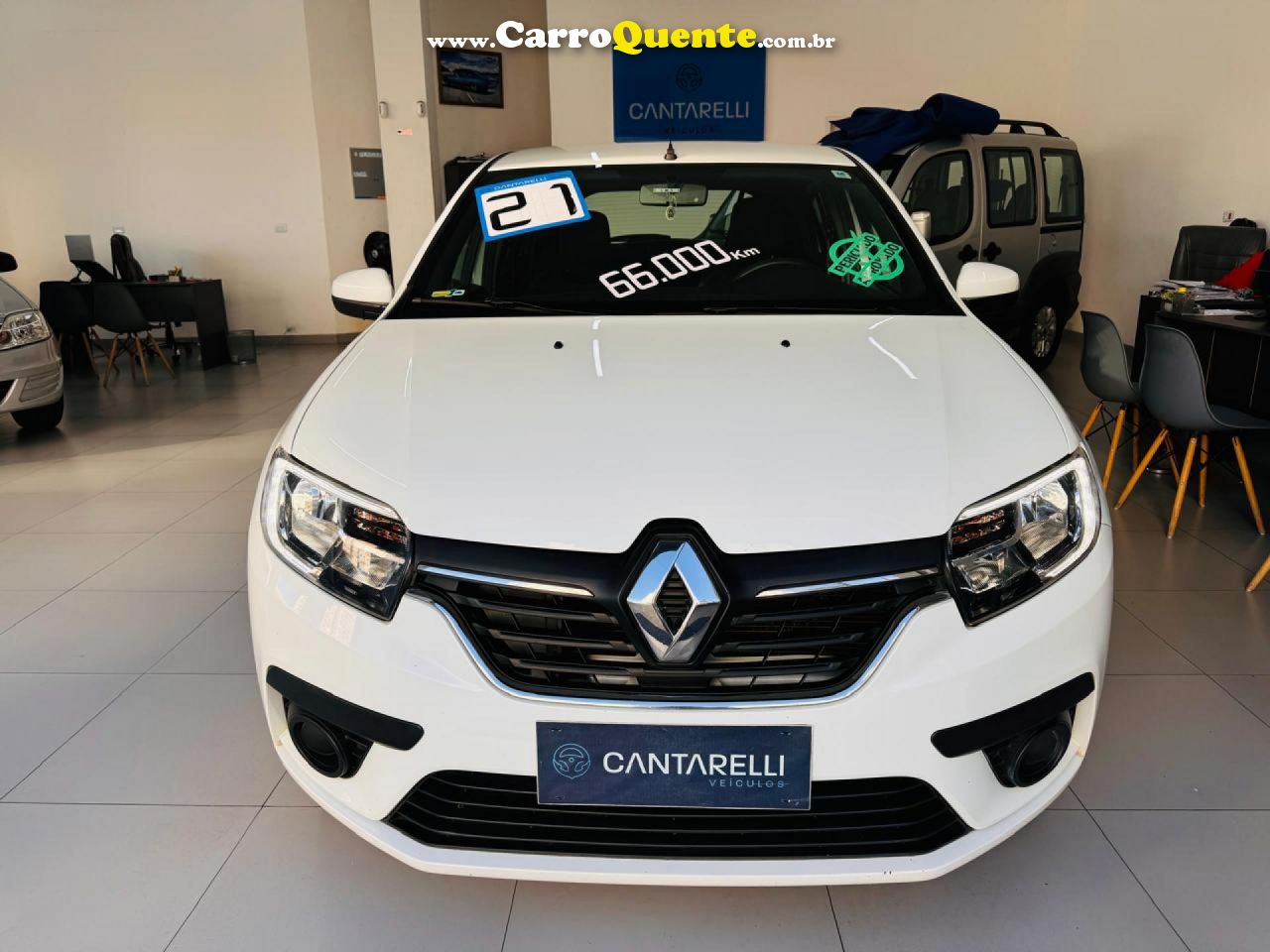 RENAULT   SANDERO ZEN FLEX 1.6 16V 5P MEC.   BRANCO 2021 1.6 FLEX - Loja