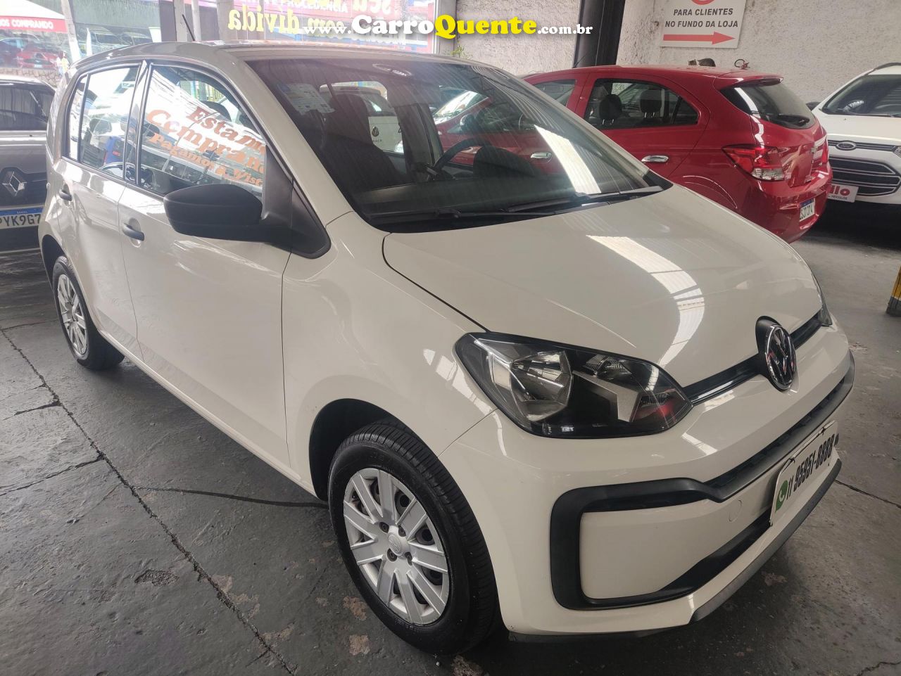 VOLKSWAGEN   UP! TAKE 1.0 TOTAL FLEX 12V 5P   BRANCO 2018 1.0 FLEX - Loja