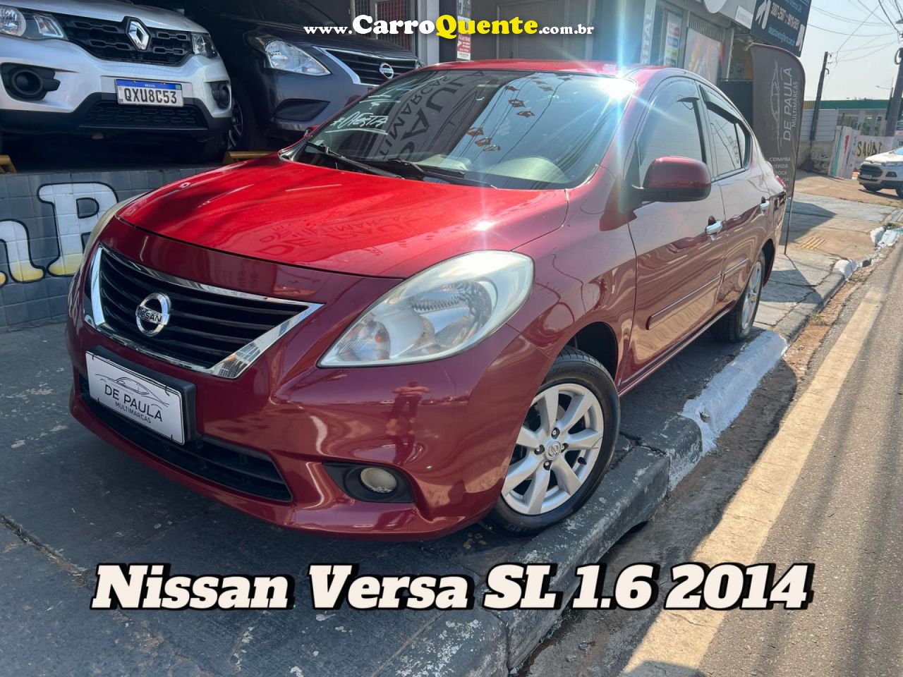 NISSAN   VERSA SL 1.6 16V FLEX FUEL 4P MEC.   VERMELHO 2014 1.6 FLEX - Loja