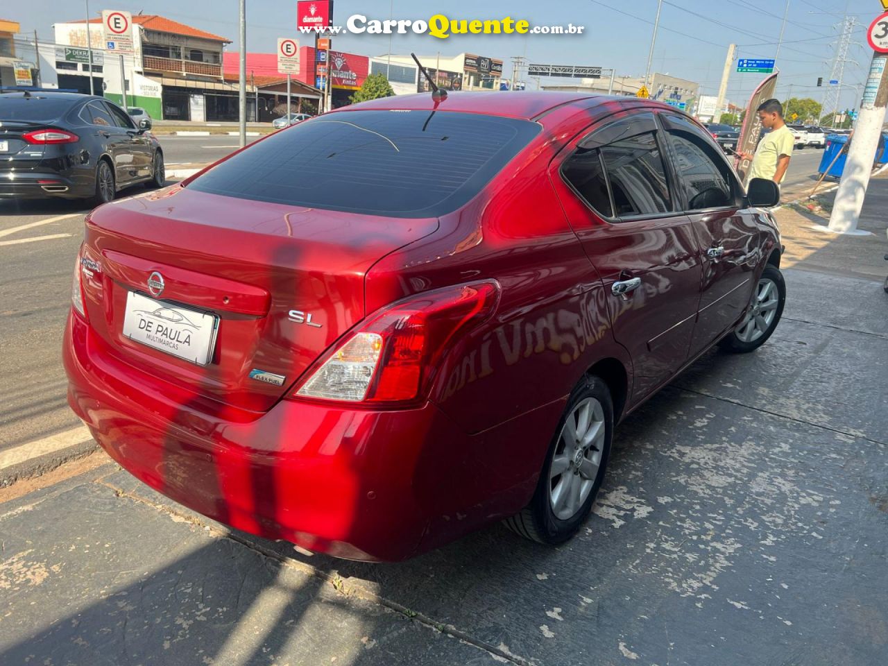 NISSAN   VERSA SL 1.6 16V FLEX FUEL 4P MEC.   VERMELHO 2014 1.6 FLEX - Loja