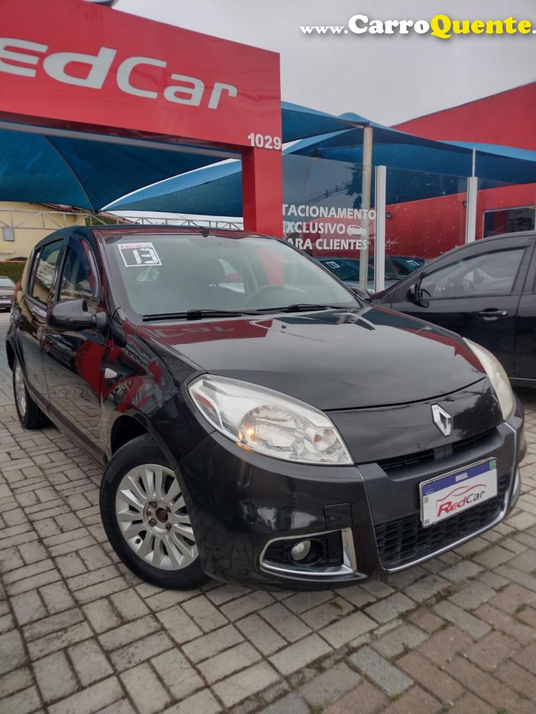 RENAULT   SANDERO PRIVILÈGE HI-FLEX 1.6 16V 5P AUT   PRETO 2013 1.6 FLEX - Loja