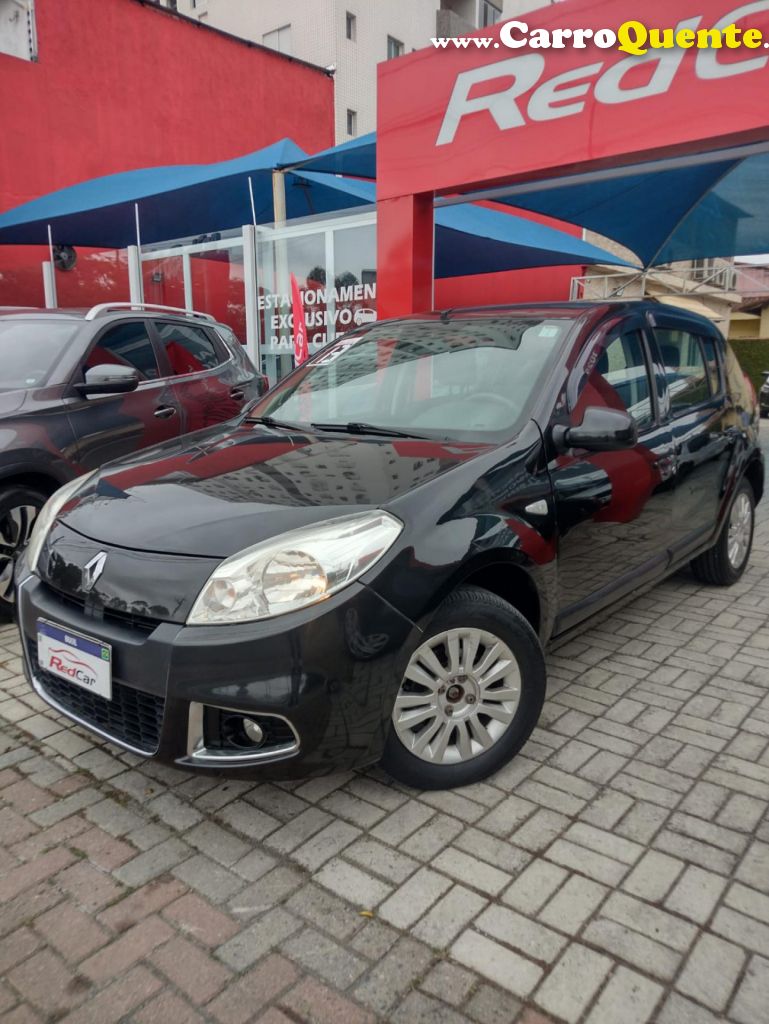 RENAULT   SANDERO PRIVILÈGE HI-FLEX 1.6 16V 5P AUT   PRETO 2013 1.6 FLEX - Loja