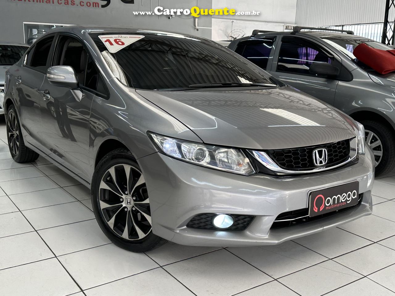 HONDA   CIVIC SEDAN LXR 2.0 FLEXONE 16V AUT. 4P   CINZA 2016 2.0 FLEX - Loja