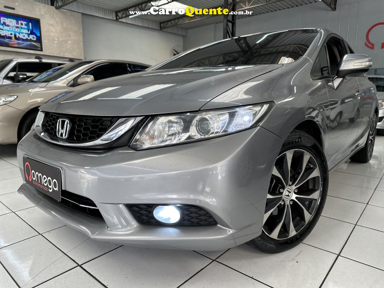 HONDA   CIVIC SEDAN LXR 2.0 FLEXONE 16V AUT. 4P   CINZA 2016 2.0 FLEX - Loja