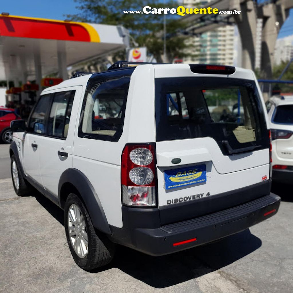 LAND ROVER   DISCOVERY4 S 3.0 4X4 TDV6 DIESEL AUT.   BRANCO 2013 3.0 DIESEL - Loja