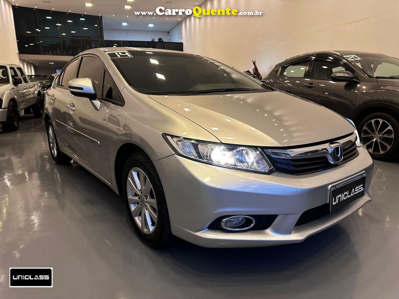 HONDA   CIVIC SEDAN LXR 2.0 FLEXONE 16V AUT. 4P   PRATA 2014 2.0 GASOLINA - Loja