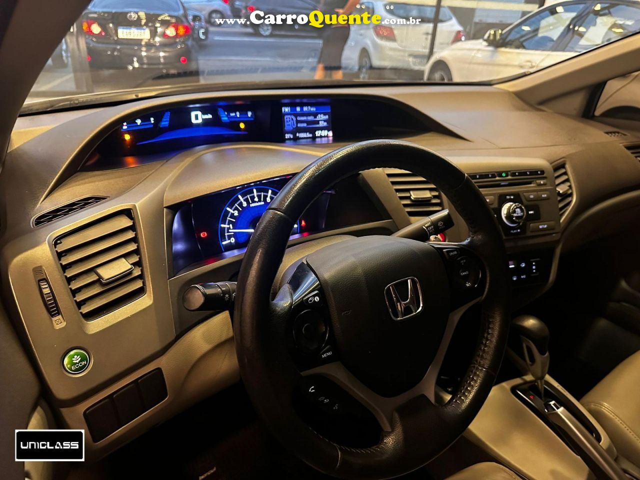 HONDA   CIVIC SEDAN LXR 2.0 FLEXONE 16V AUT. 4P   PRATA 2014 2.0 GASOLINA - Loja