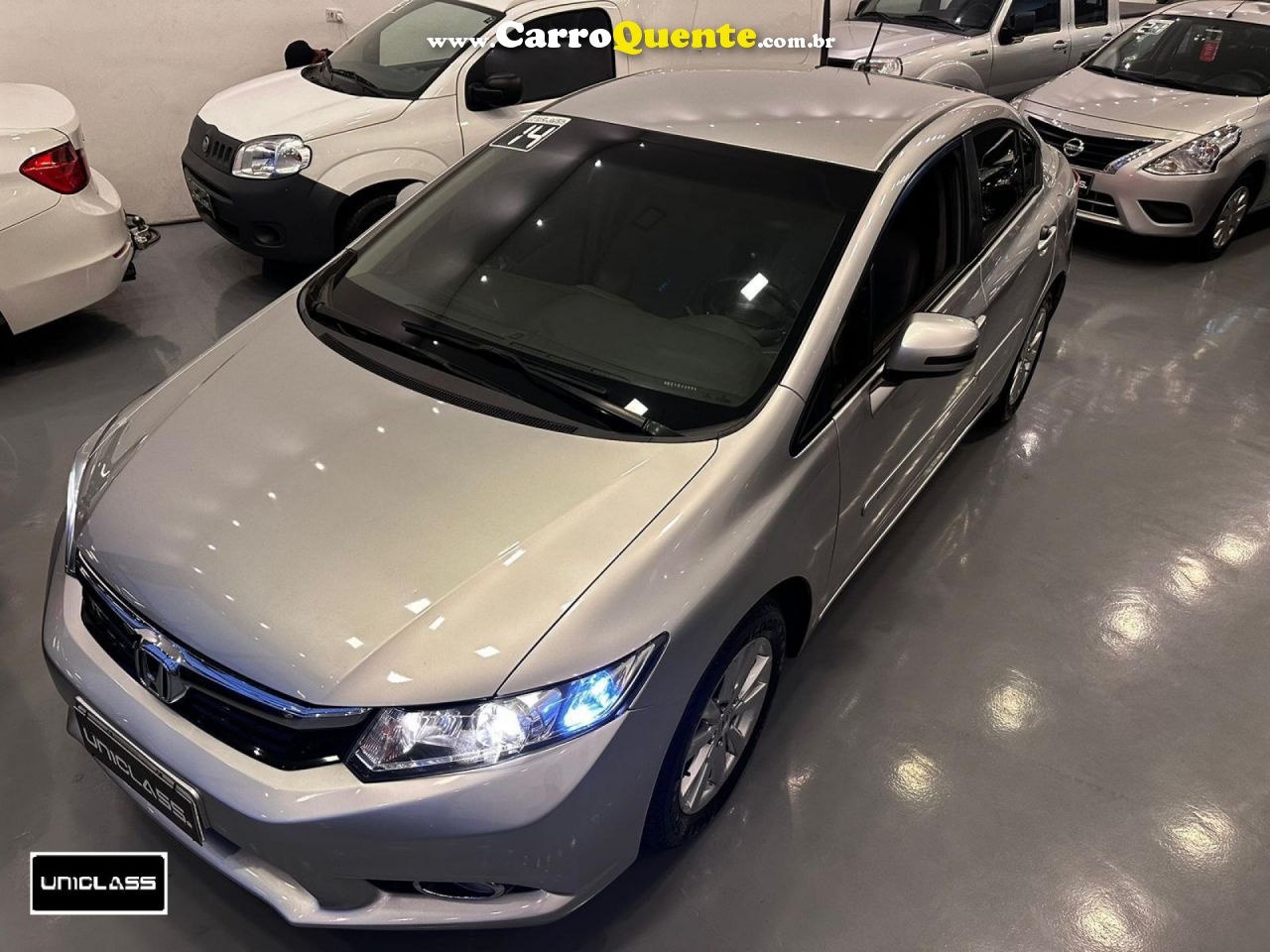 HONDA   CIVIC SEDAN LXR 2.0 FLEXONE 16V AUT. 4P   PRATA 2014 2.0 GASOLINA - Loja