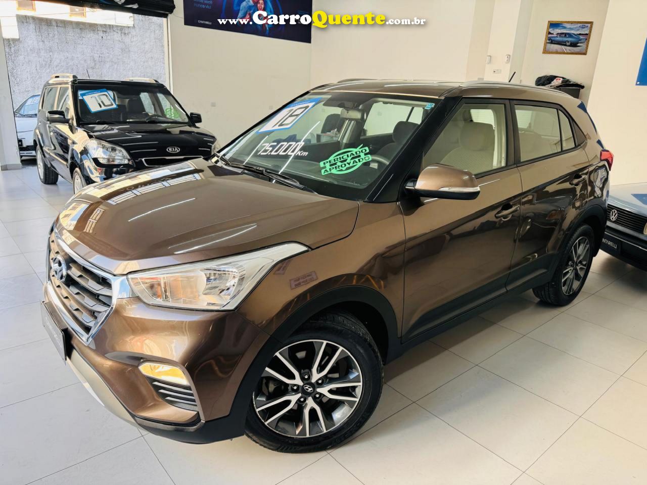 HYUNDAI   CRETA PULSE 1.6 16V FLEX AUT.   MARROM 2018 1.6 FLEX - Loja