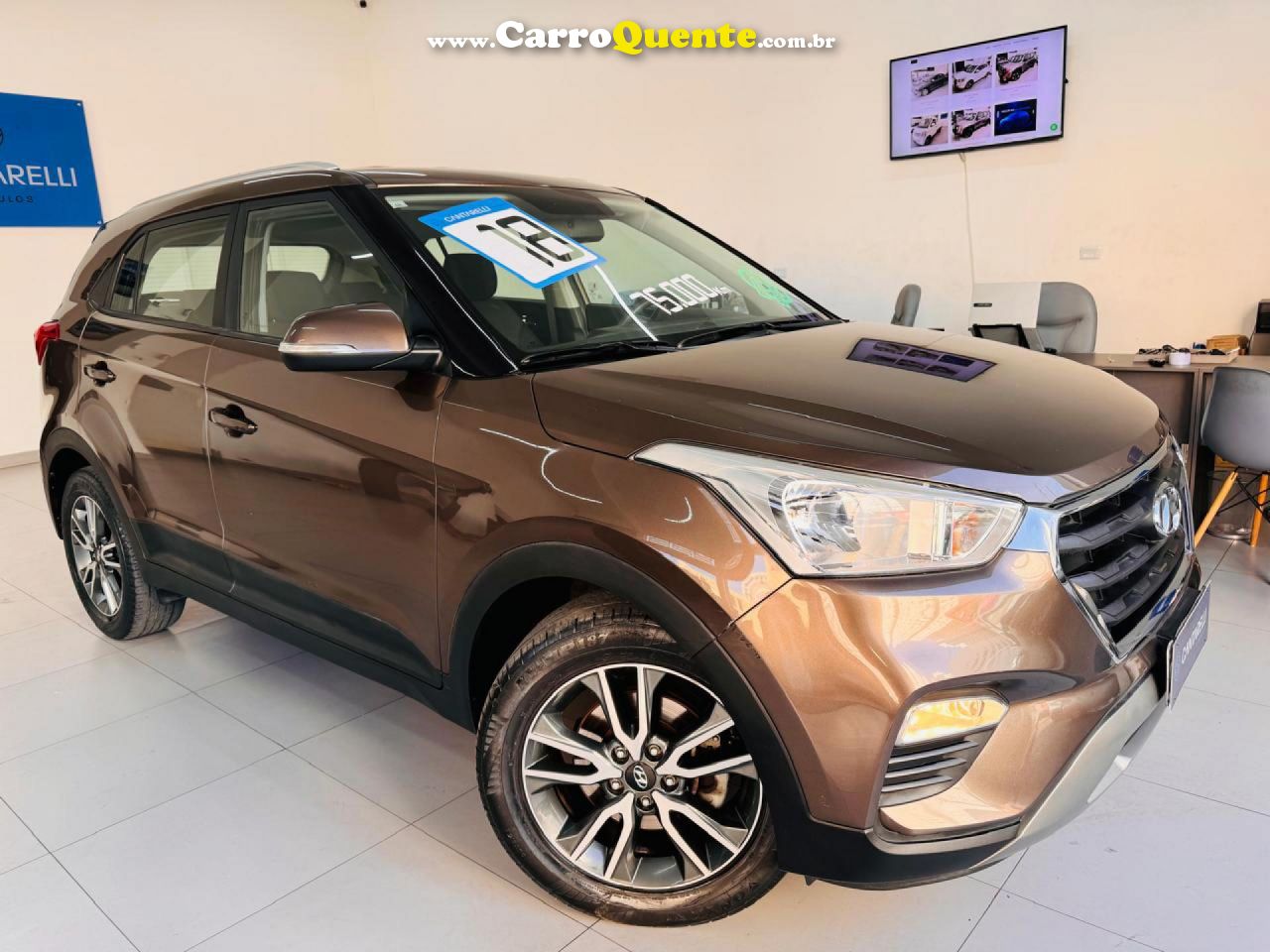 HYUNDAI   CRETA PULSE 1.6 16V FLEX AUT.   MARROM 2018 1.6 FLEX - Loja