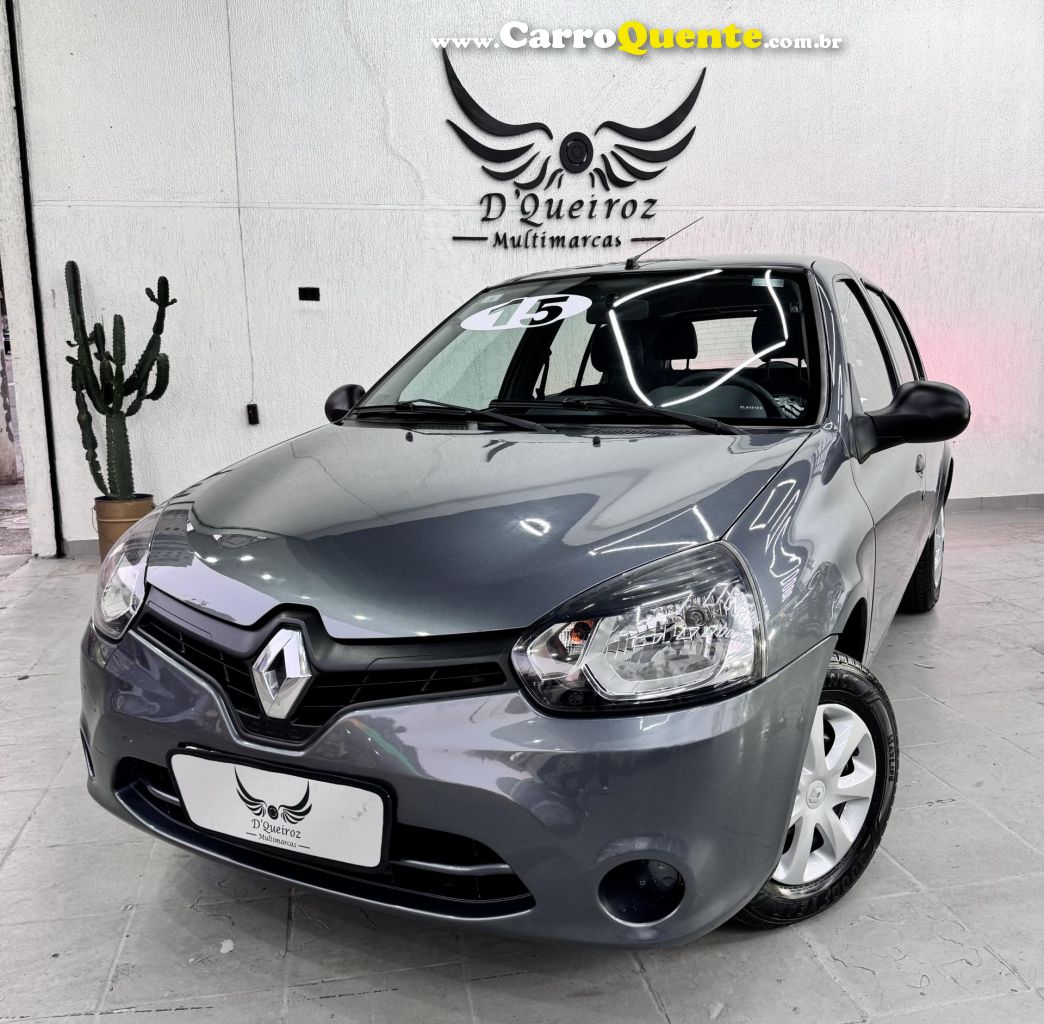 RENAULT   CLIO RL JPAUTH.1.01.0 HI-POWER 16V 5P   CINZA 2015 1.0 GASOLINA - Loja