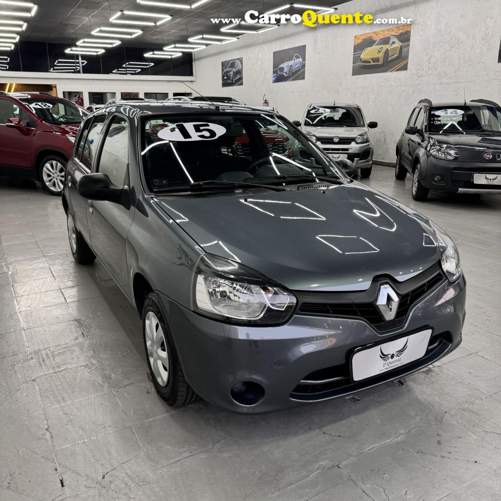 RENAULT   CLIO RL JPAUTH.1.01.0 HI-POWER 16V 5P   CINZA 2015 1.0 GASOLINA - Loja