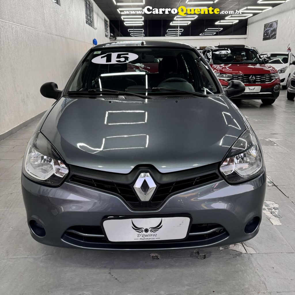 RENAULT   CLIO RL JPAUTH.1.01.0 HI-POWER 16V 5P   CINZA 2015 1.0 GASOLINA - Loja