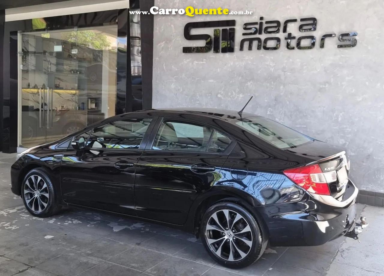 HONDA   CIVIC SEDAN LXR 2.0 FLEXONE 16V AUT. 4P   PRETO 2015 2.0 GASOLINA - Loja