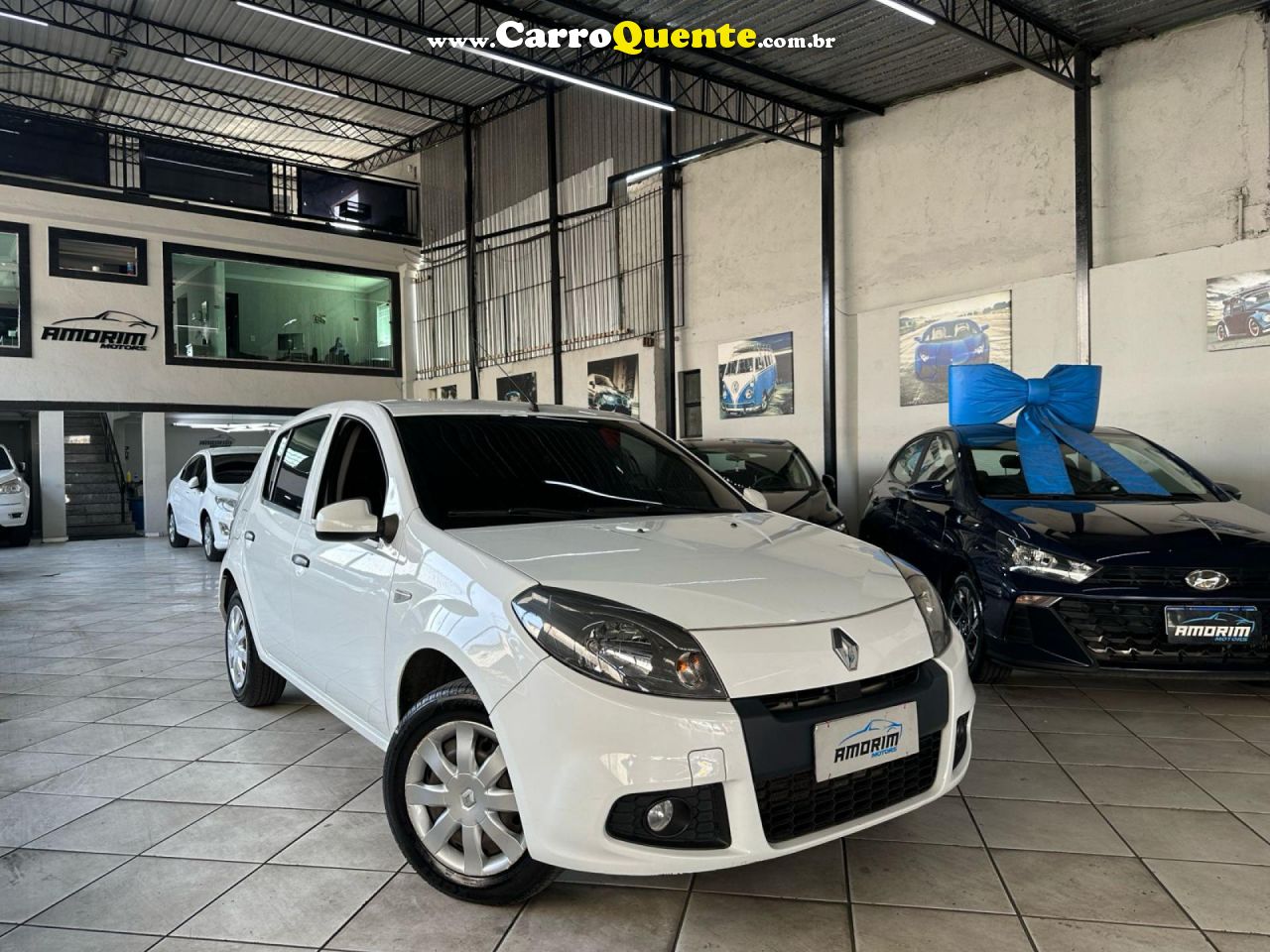 RENAULT   SANDERO AUTHENTIQUE HI-FLEX 1.0 16V 5P   BRANCO 2014 1.0 FLEX - Loja