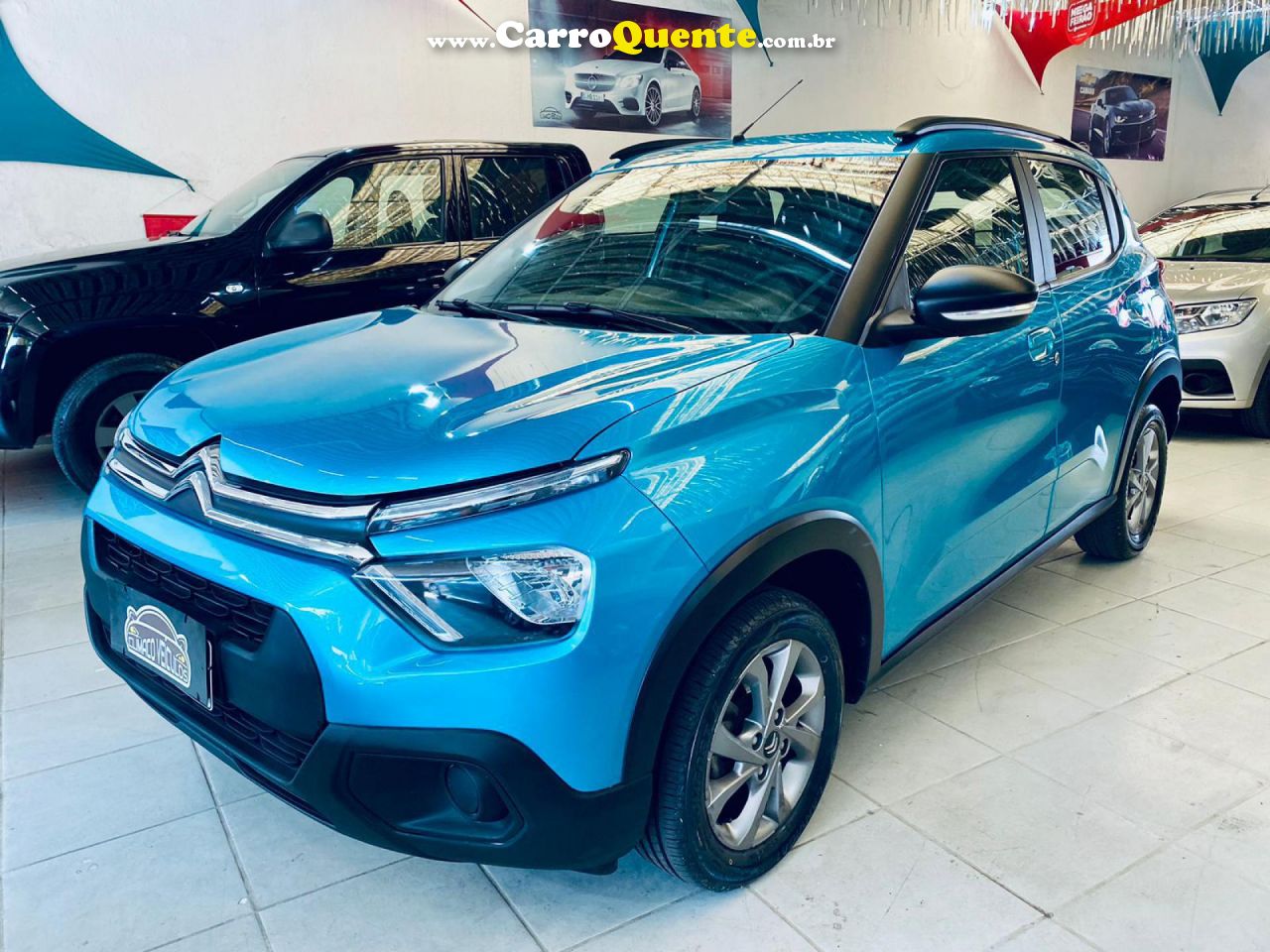 CITROËN   C3 FEEL 1.0 FLEX 6V 5P MEC.   AZUL 2023 1.0 FLEX - Loja