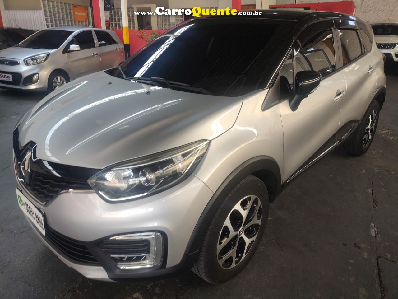 RENAULT   CAPTUR INTENSE 1.6 16V FLEX 5P AUT.   PRATA 2020 1.6 FLEX - Loja