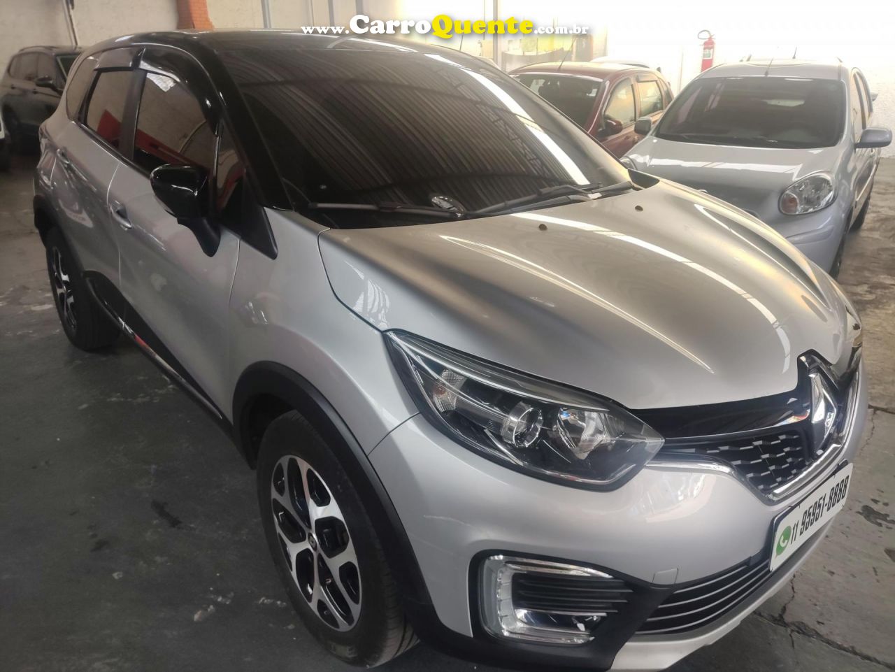 RENAULT   CAPTUR INTENSE 1.6 16V FLEX 5P AUT.   PRATA 2020 1.6 FLEX - Loja