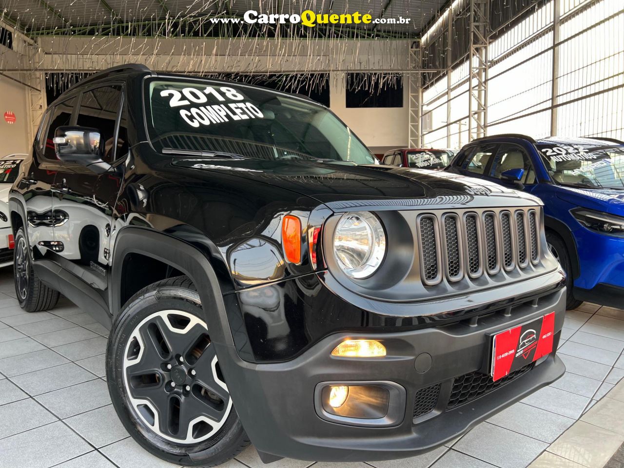 JEEP   RENEGADE 1.8 4X2 FLEX 16V MEC.   PRETO 2018 1.8 FLEX - Loja